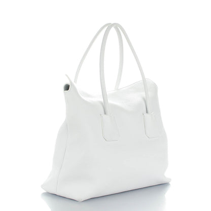 Burberry London Grainy Calfskin Medium Baynard Tote White 3 of 8