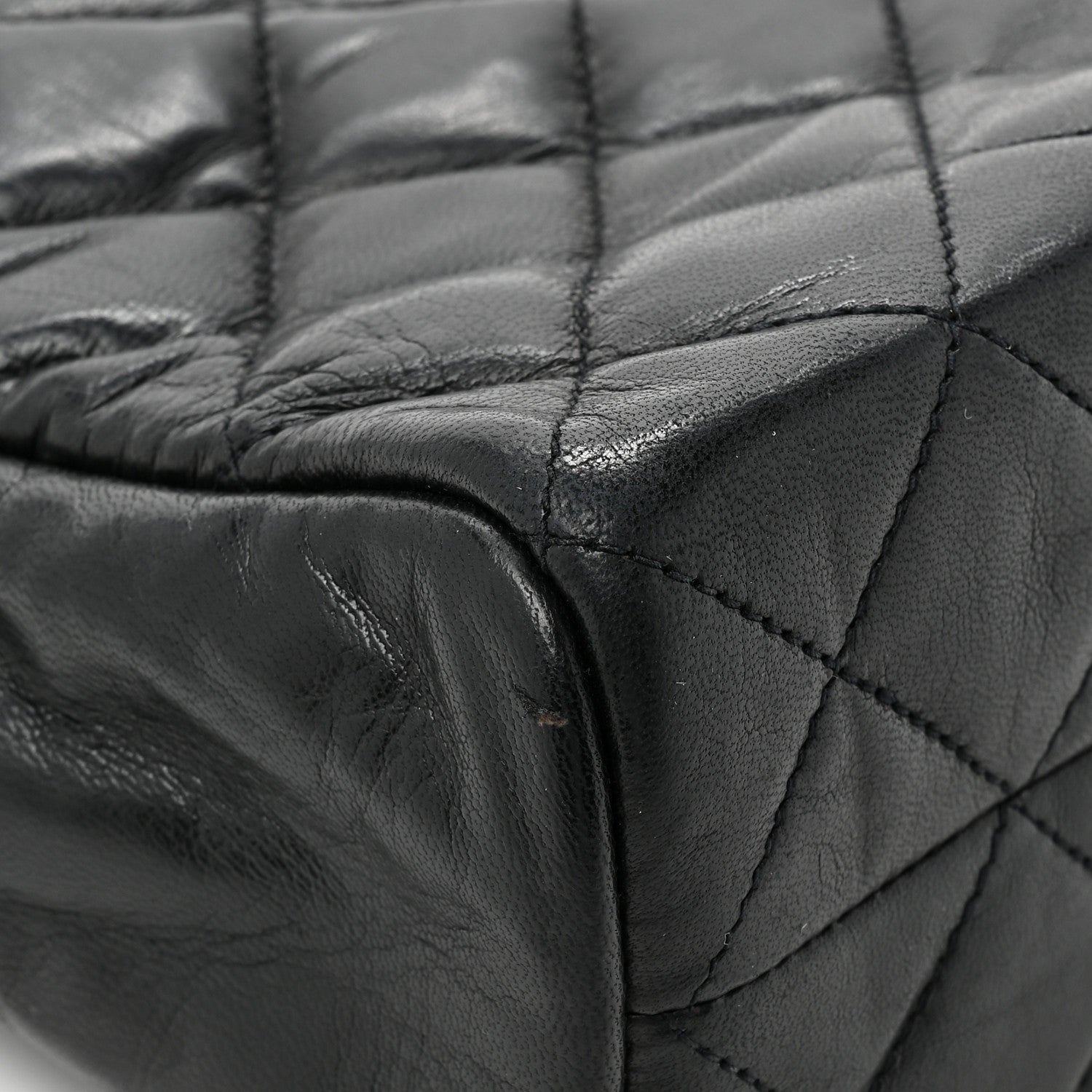 Chanel Lambskin Quilted Large Camera Case Black 15 of 16