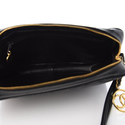 Chanel Lambskin Chevron Quilted Shoulder Bag Black 5 of 15