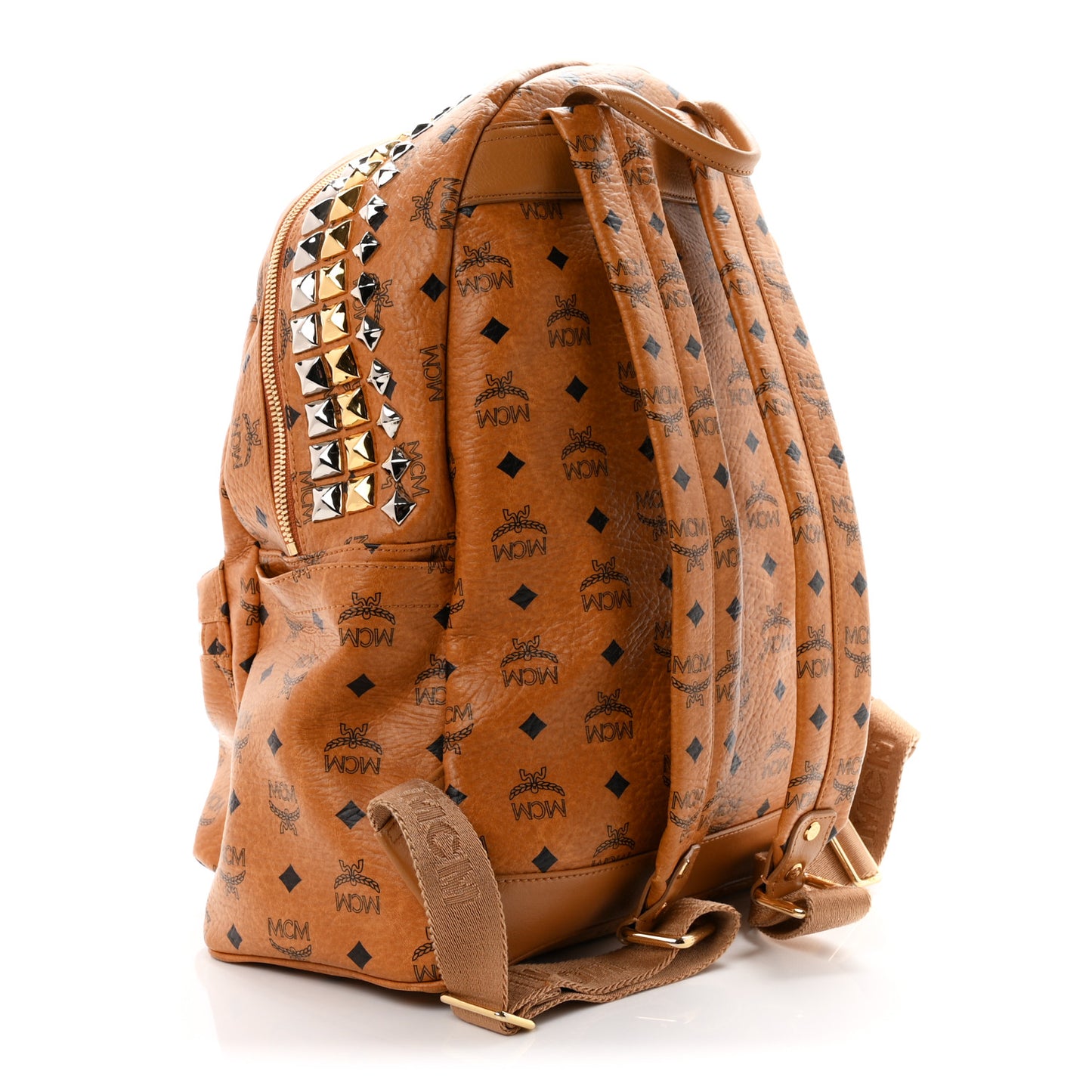 Visetos Crown Stud Medium Stark Backpack Cognac