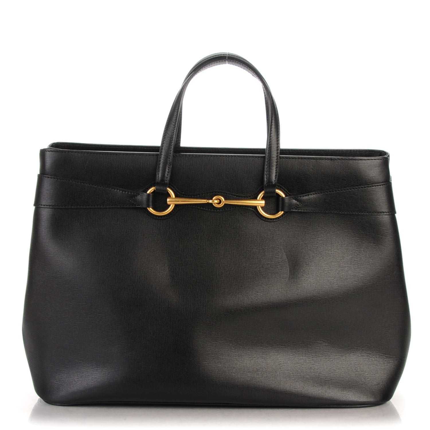 Gucci Textured Calfskin Large Bright Bit Tote Black 1 of 9
