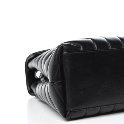 Saint Laurent Calfskin Y Quilted Monogram Medium Loulou Chain Satchel Black 5 of 11