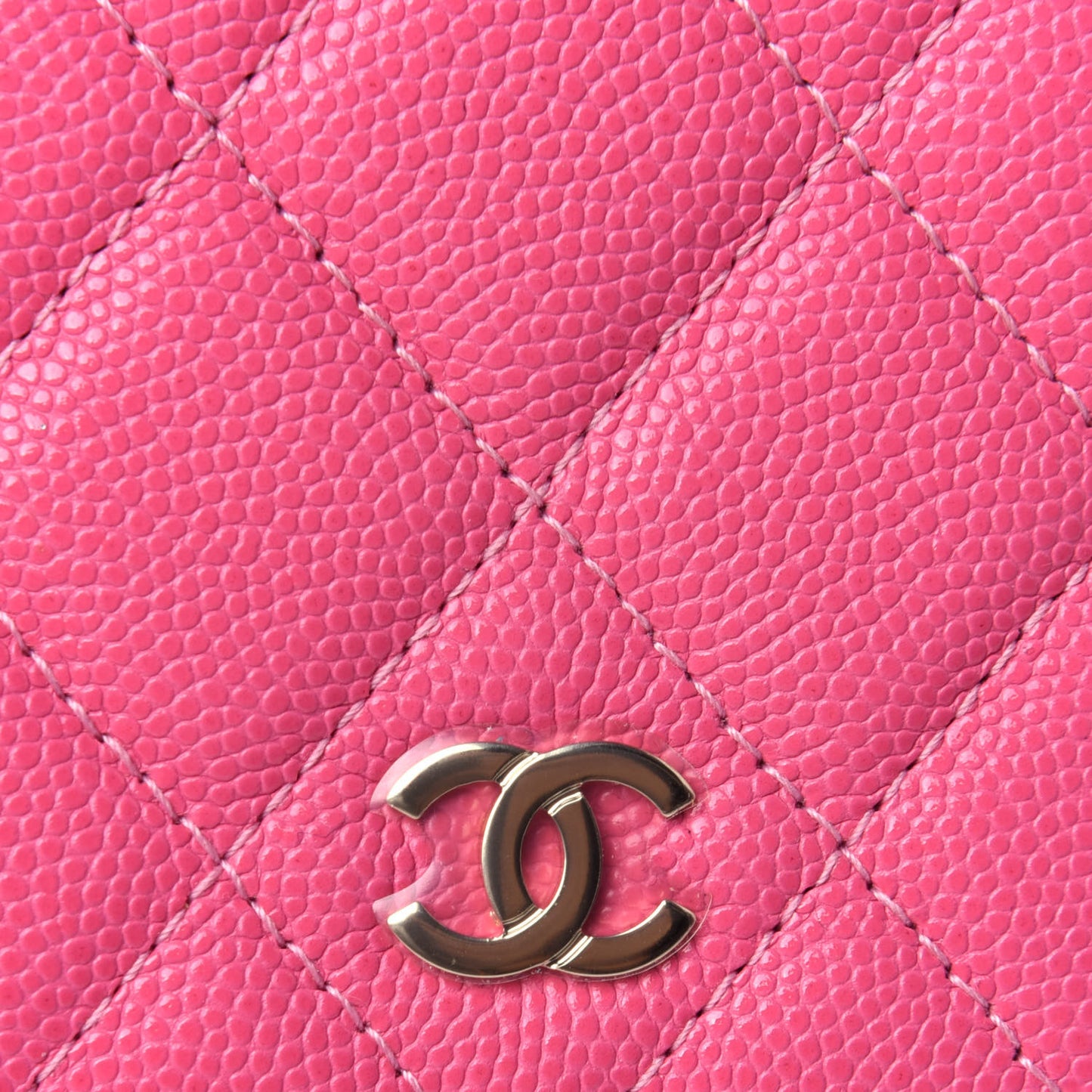 Caviar Quilted Jewelry Travel Case Pink