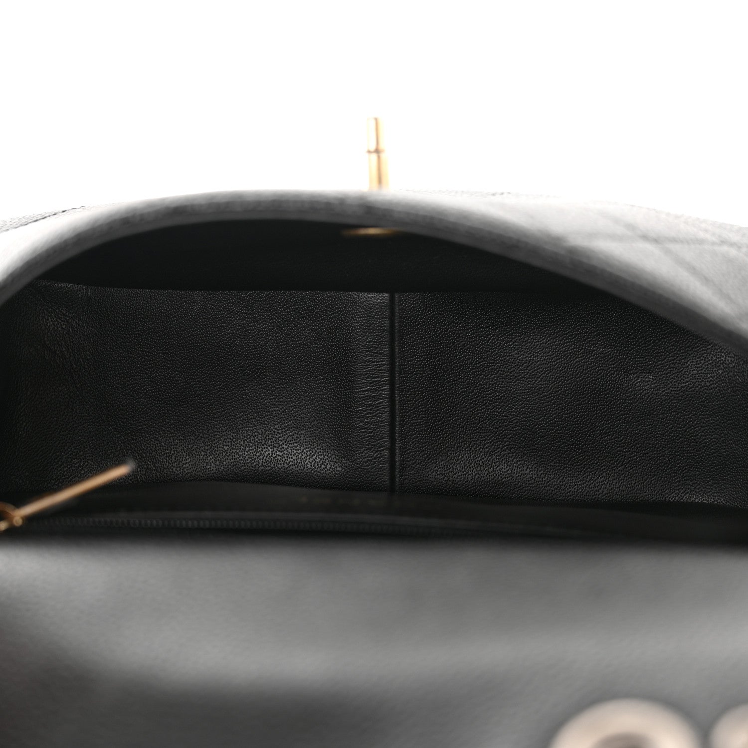 Chanel Caviar Quilted Grommet Embellished Small Piercing Chic Flap Bag Black 5 of 11