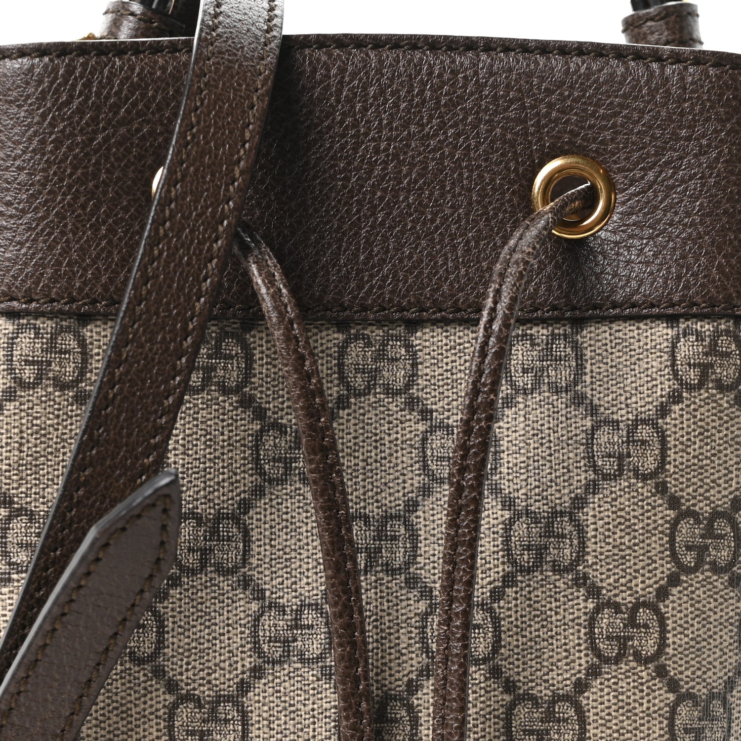 Gucci GG Supreme Monogram Web Small Ophidia Bucket Bag Brown 8 of 10