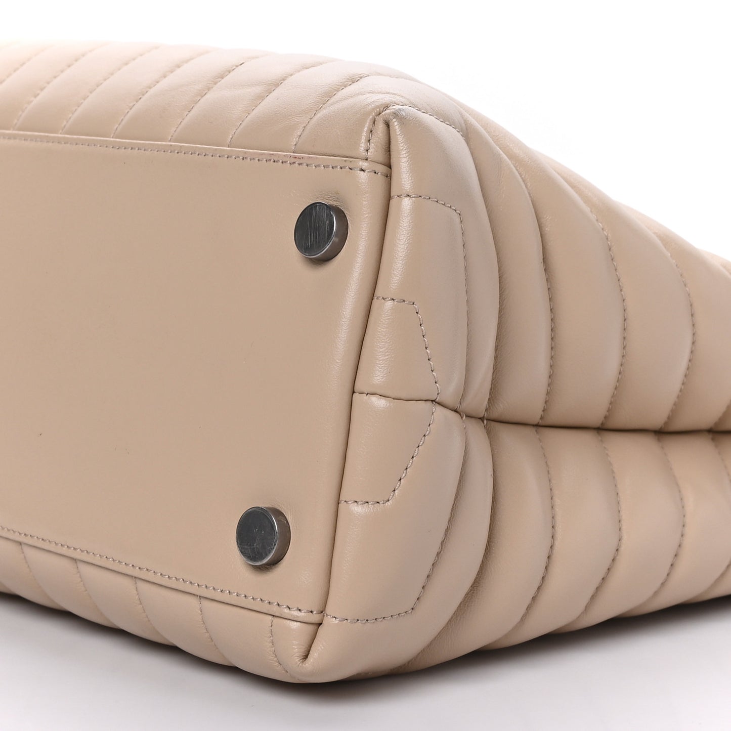 Calfskin Y Quilted Monogram Large Loulou Shopper Nude Powder