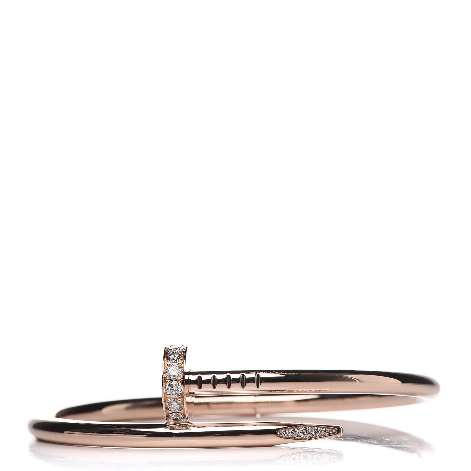 Cartier 18K Pink Gold Diamond Juste Un Clou Bracelet 15 1 of 5