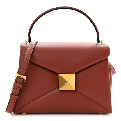 Valentino Garavani Nappa Small One Stud Top Handle Bag Gingerbread 1 of 10