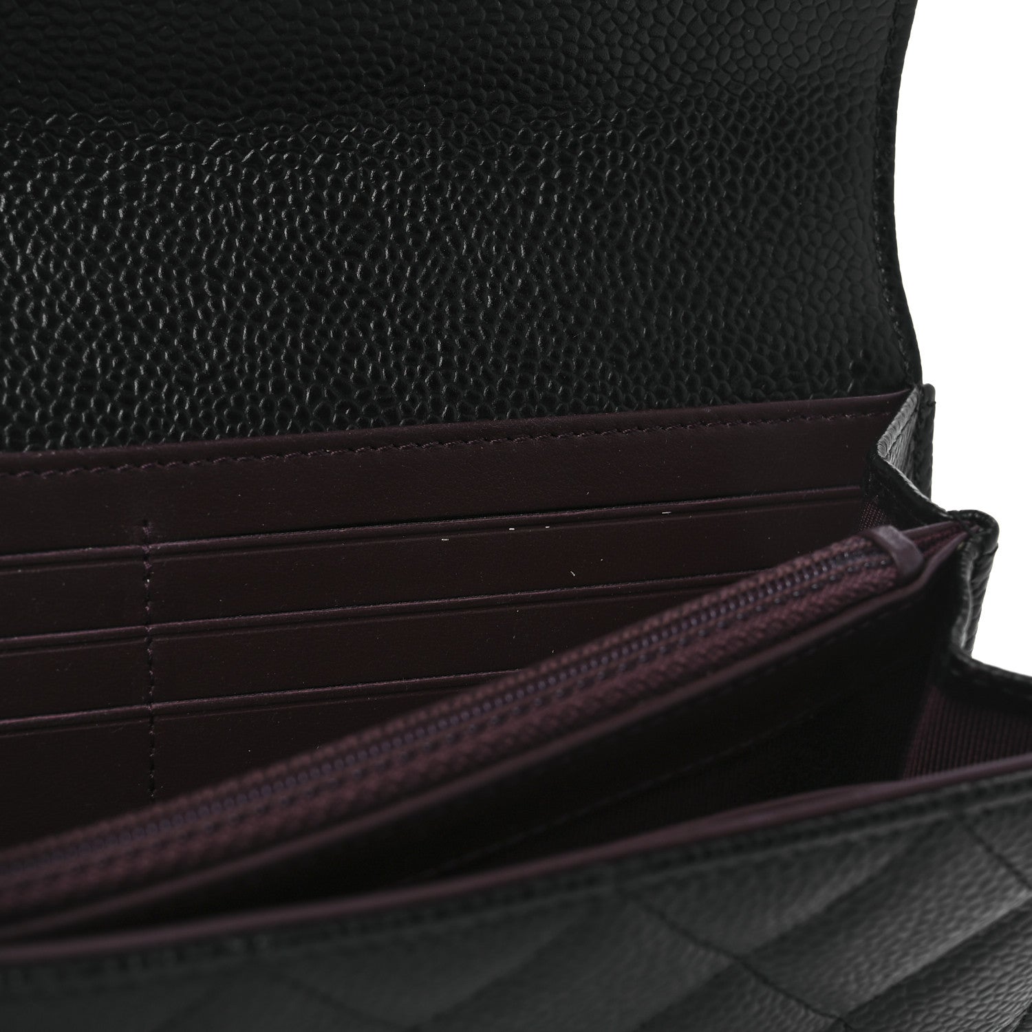 Chanel Caviar Quilted Large Gusset Flap Wallet Black 9 of 11