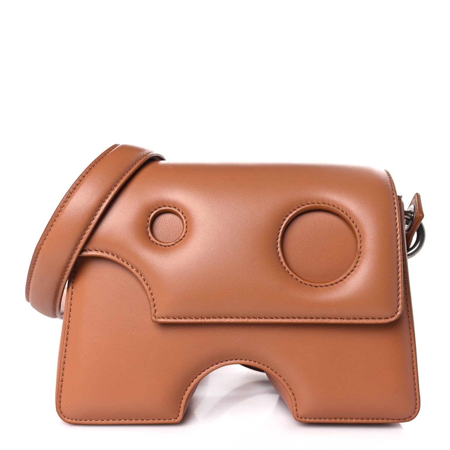 Off-White Calfskin Burrow 22 Shoulder Bag Brown 1 of 8