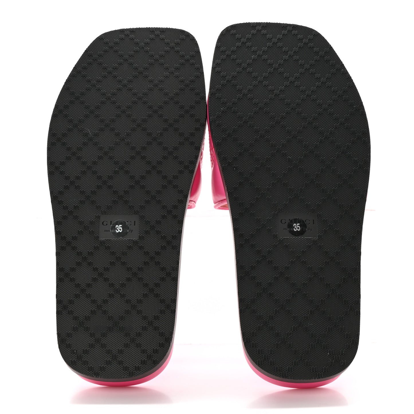 Nappa GG Matelasse Flat Slide Sandals 35 Bon Bon