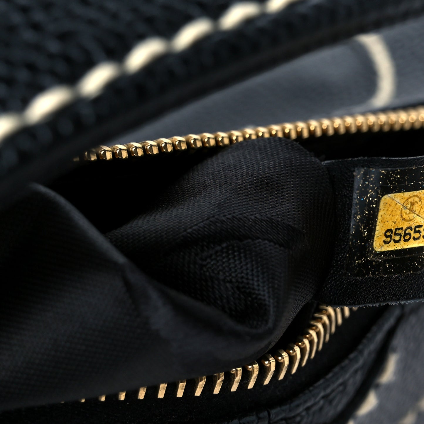Caviar CC Stitched Small Hobo Black