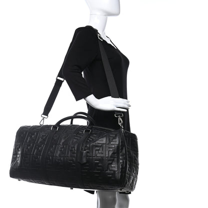 Fendi Nappa FF 1974 Embossed Holdall Bag Black 2 of 10