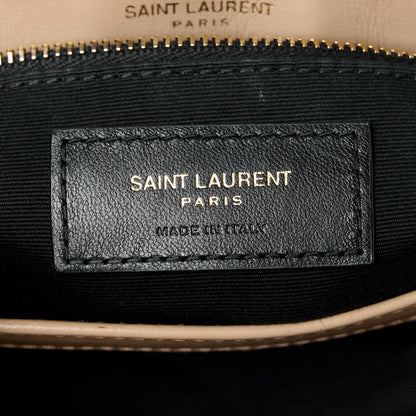 Saint Laurent Calfskin Y Quilted Monogram Toy Loulou Crossbody Bag Dark Beige 7 of 12