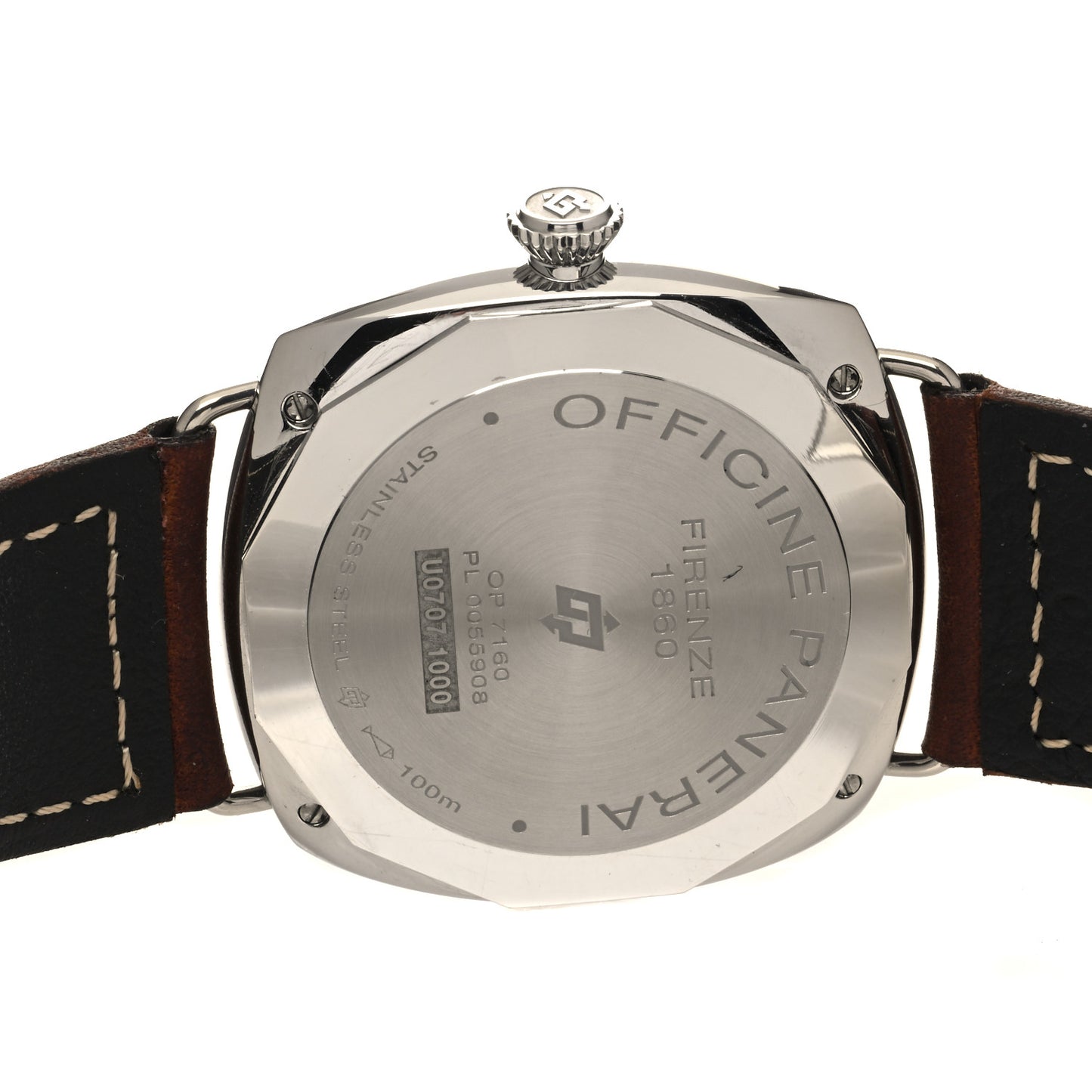 Stainless Steel Calfskin 45mm Radiomir Manual Winding Watch Black PAM00753
