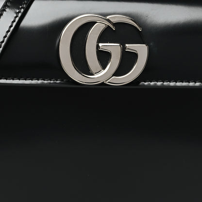 Gucci Calfskin Matelasse GG Marmont Half Moon Top Handle Bag Black 8 of 10