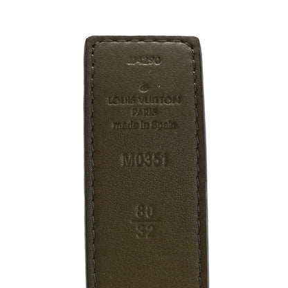 Louis Vuitton Calfskin Monogram 30mm LV Initiales Reversible Belt 80 32 Khaki 7 of 9