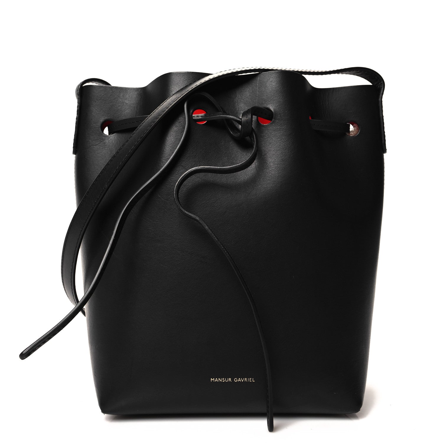 Mansur Gavriel Calfskin Mini Bucket Bag Black Flamma 1 of 12