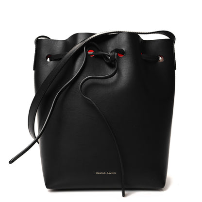 Mansur Gavriel Calfskin Mini Bucket Bag Black Flamma 1 of 12
