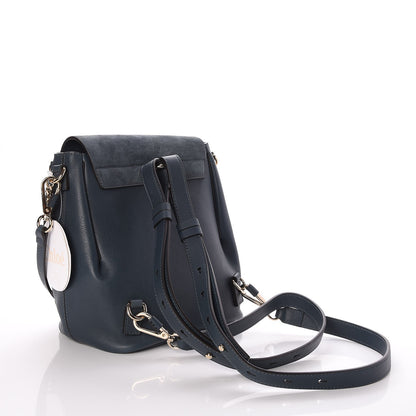 Chloe Suede Calfskin Small Faye Backpack Silver Blue 3 of 7