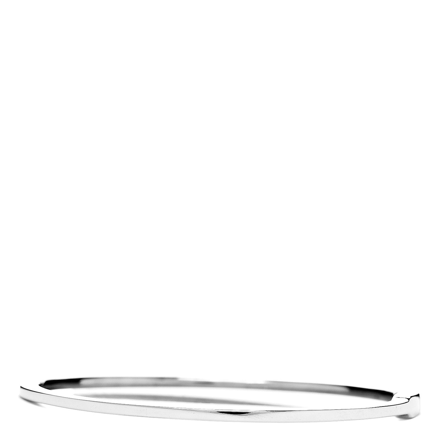 18K White Gold Diamond Metro Hinged Bangle S
