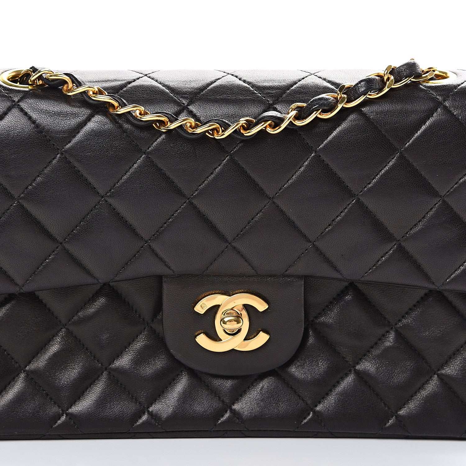 Chanel Lambskin Quilted Small Double Flap Black 14 of 20