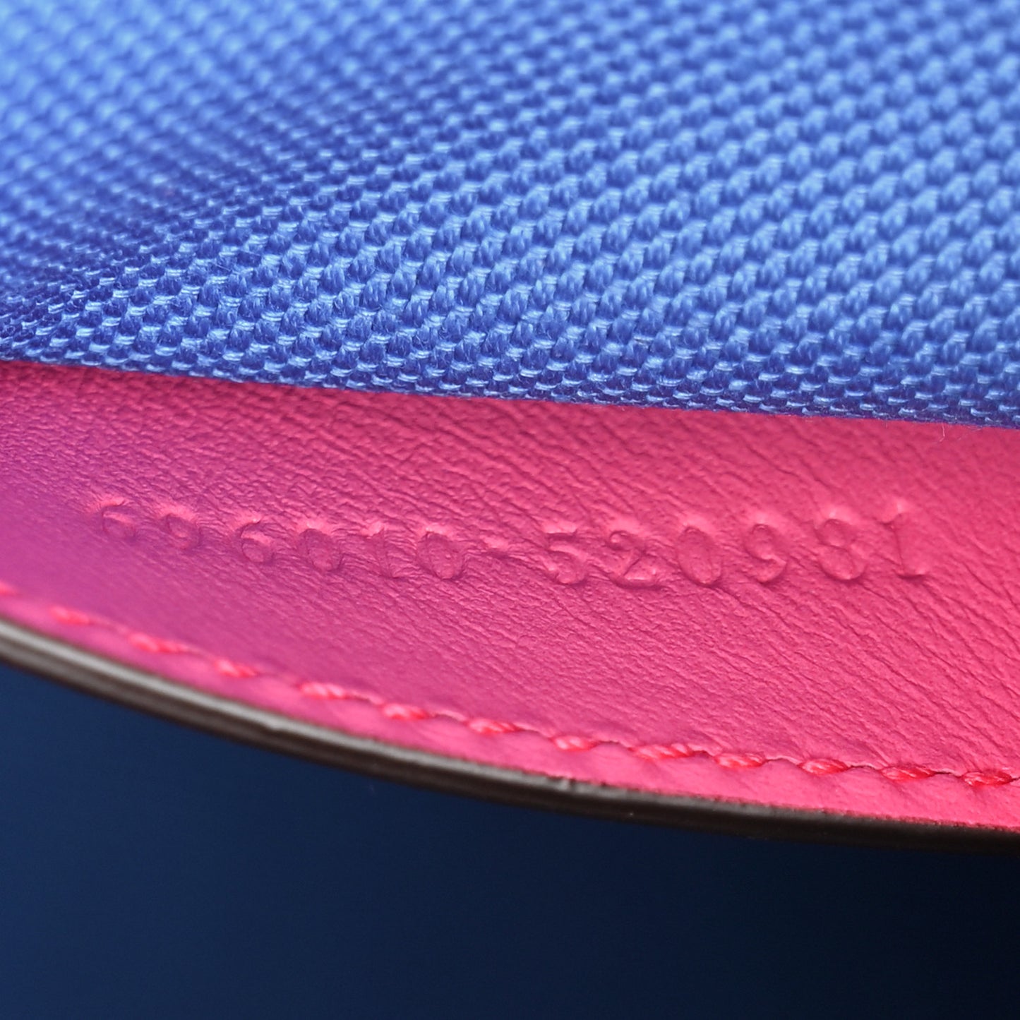 alfskin GG Tennis Bi-Color Embossed Mini Tote Bag Modern Fuchsia Modern Blue