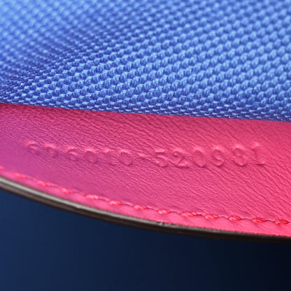 Gucci alfskin GG Tennis Bi-Color Embossed Mini Tote Bag Modern Fuchsia Modern Blue 7 of 12