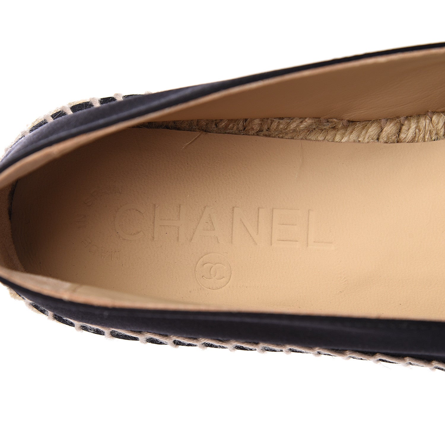 Chanel Satin Grosgrain CC Espadrilles 37 Black 6 of 11