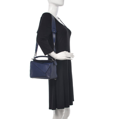 Loewe Calfskin Small Puzzle Bag Marine 2 of 10
