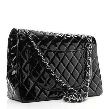 Chanel Patent Quilted Maxi Double Flap Black 3 of 12