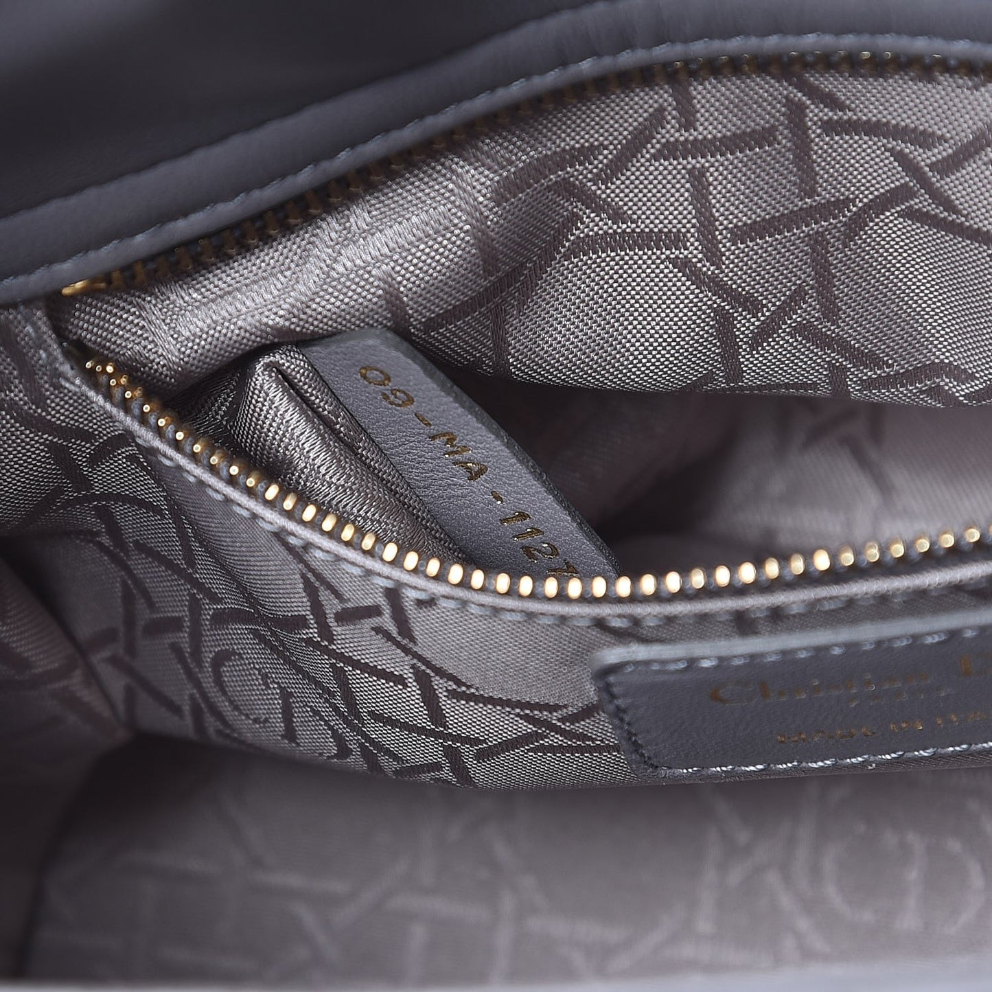 Lambskin Cannage Small My Lady Dior Gris