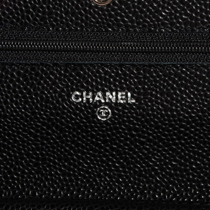 Chanel Caviar Quilted Wallet On Chain WOC Black 7 of 9