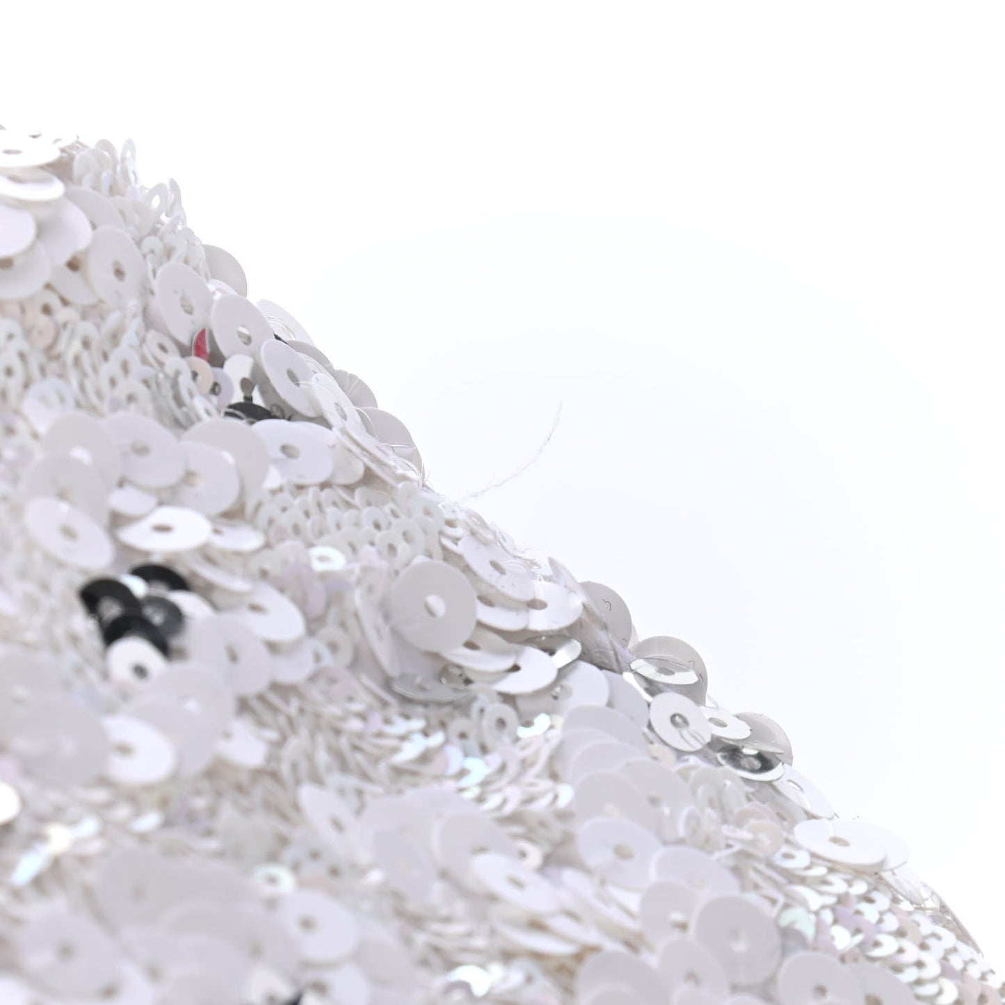 Sequin East West Flap Dark White