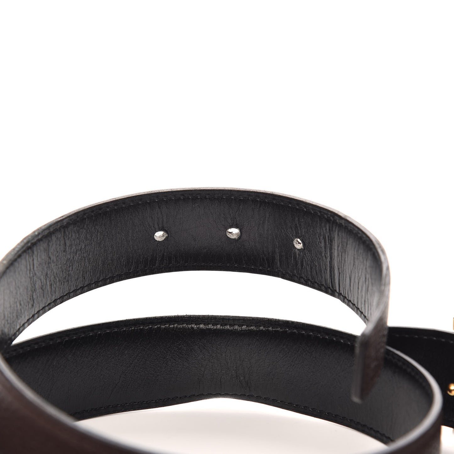 Togo Box 32mm Strie H Belt 85 Chocolate Black