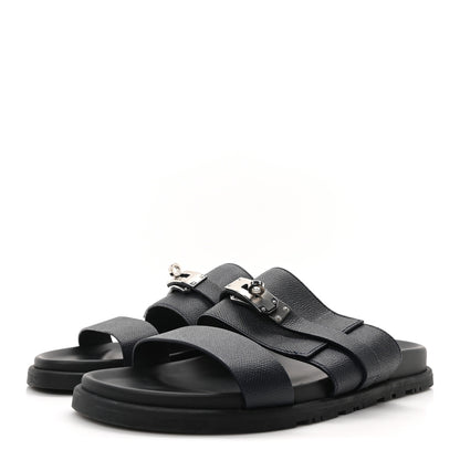 Hermes Epsom Mens Jackson Sandals 44.5 Marine 4 of 8