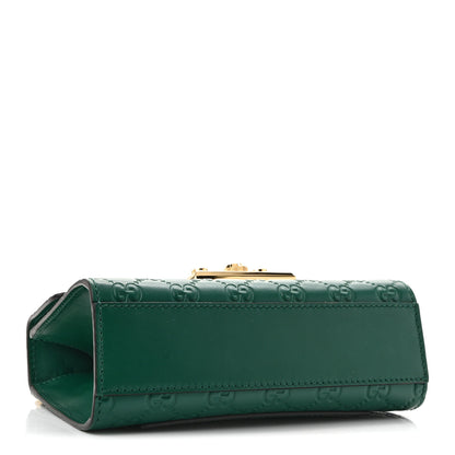 Gucci Guccissima Small Padlock Shoulder Bag Emerald 4 of 12