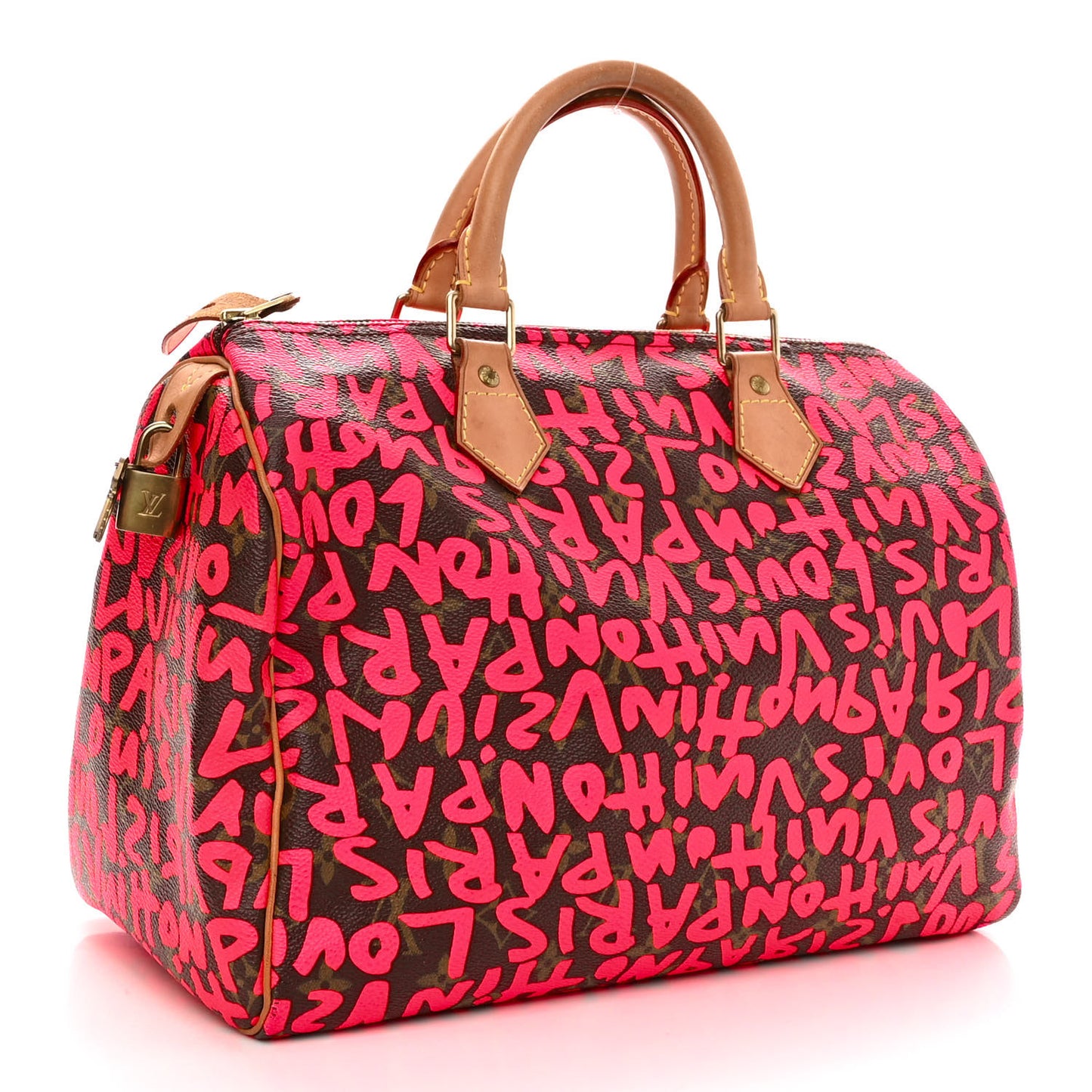 Monogram Graffiti Speedy 30 Fuchsia