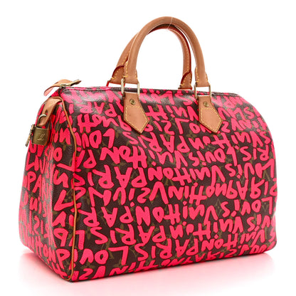 Louis Vuitton Monogram Graffiti Speedy 30 Fuchsia 3 of 12