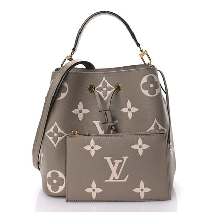Louis Vuitton Empreinte Monogram Giant Neonoe MM Tourterelle Creme 3 of 10