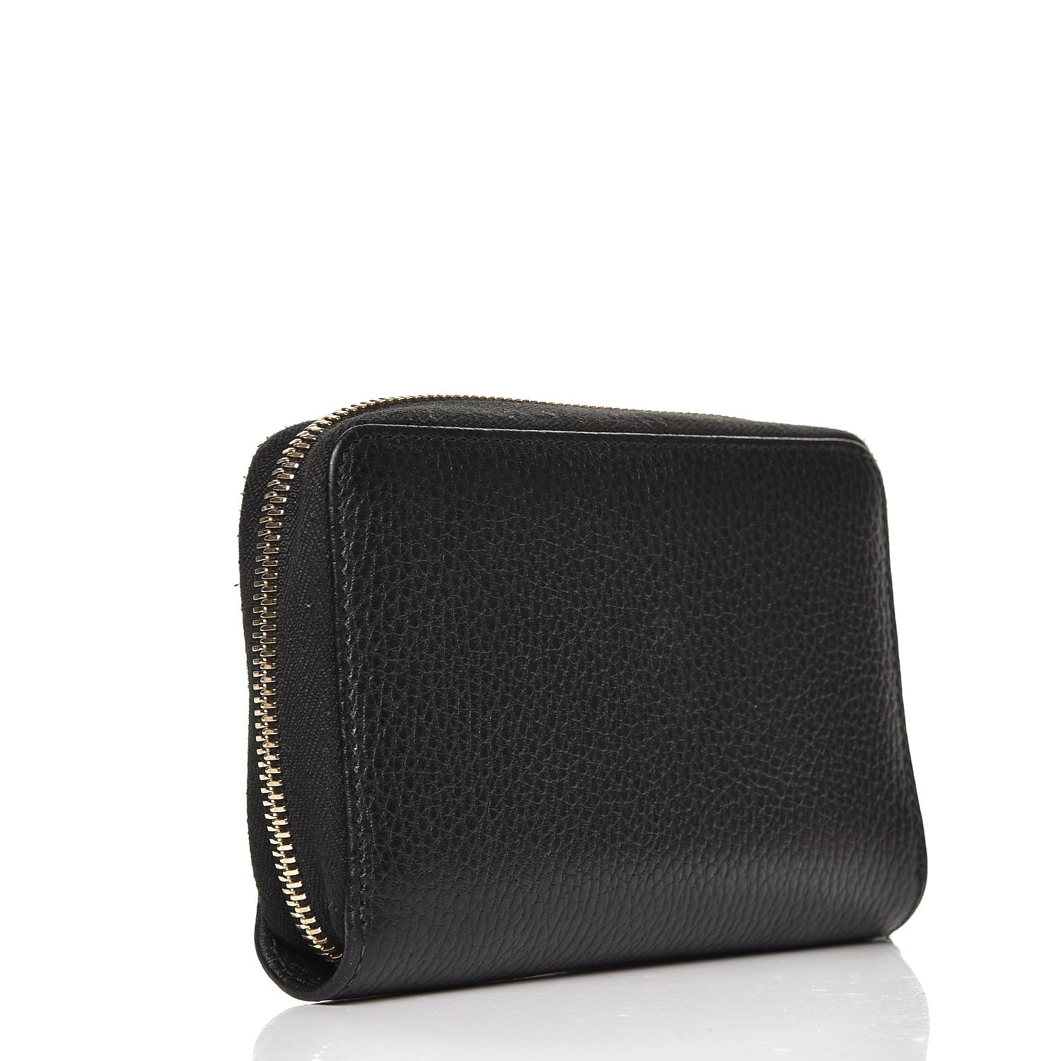 Gucci Pebbled Calfskin Zip Around Wallet Black 3 of 7