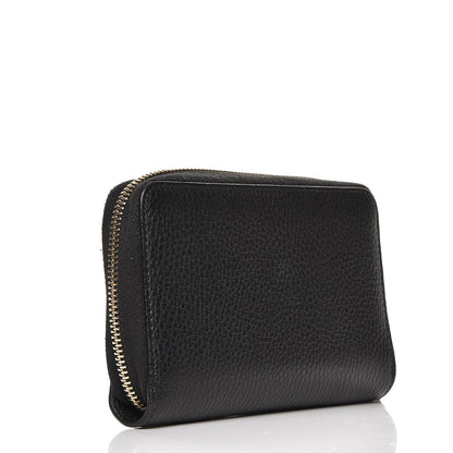 Gucci Pebbled Calfskin Zip Around Wallet Black 3 of 7