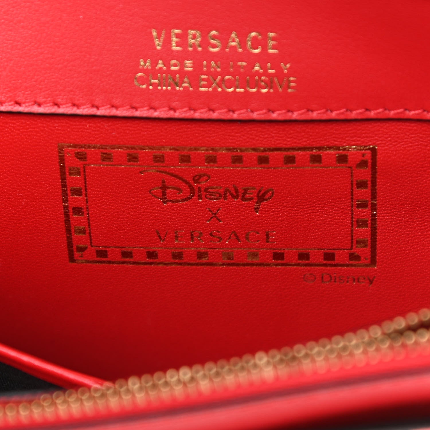 Versace X DISNEY Nappa Cinderella Print Chain Wallet Multicolor 7 of 13
