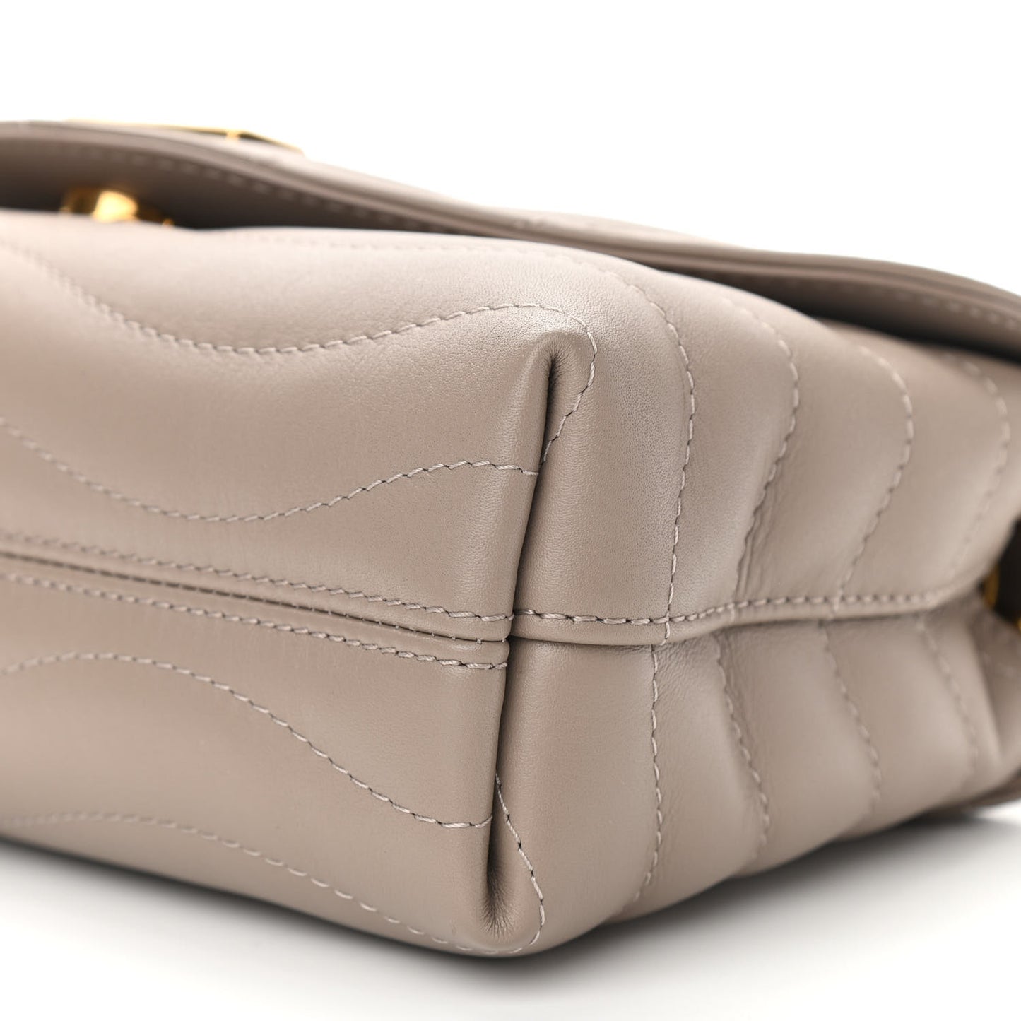 Calfskin LV New Wave Chain Bag Taupe