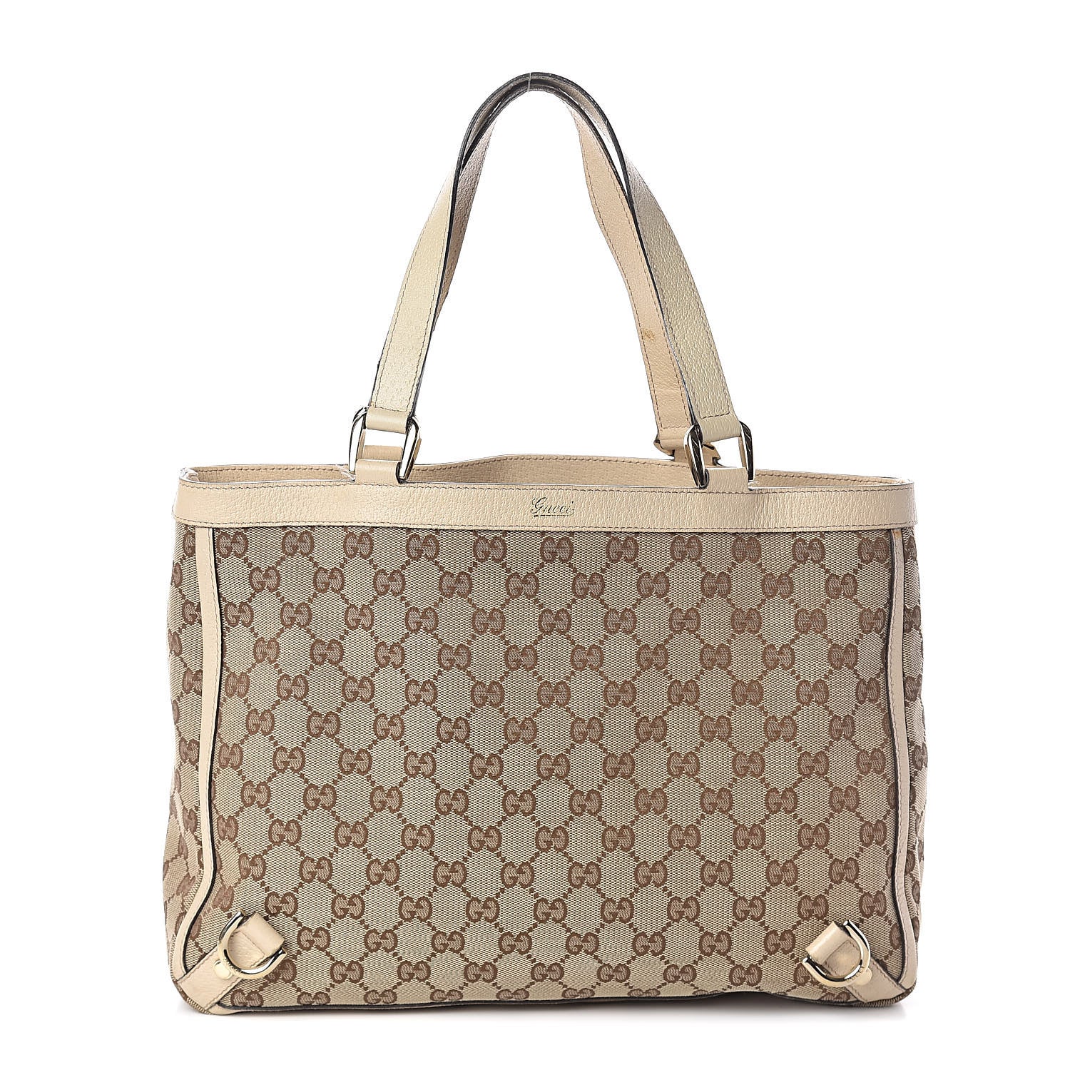 Gucci Monogram Medium Abbey Tote White 1 of 12
