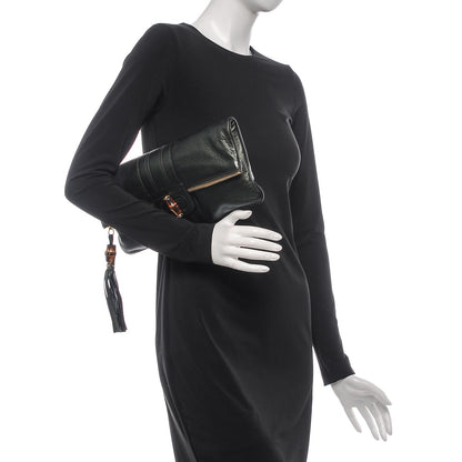 Gucci Calfskin Lucy Folded Clutch Dark Green 2 of 7