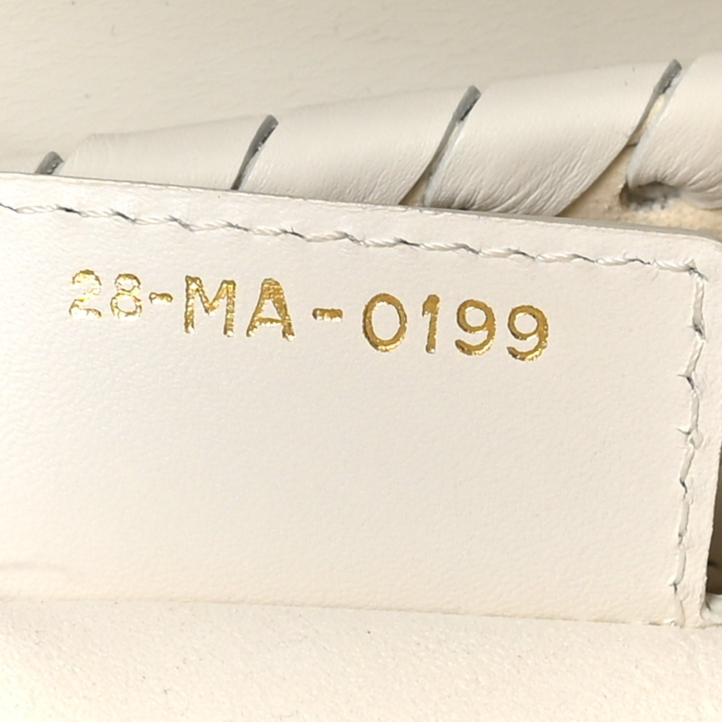 Calfskin Braided Saddle Bag White