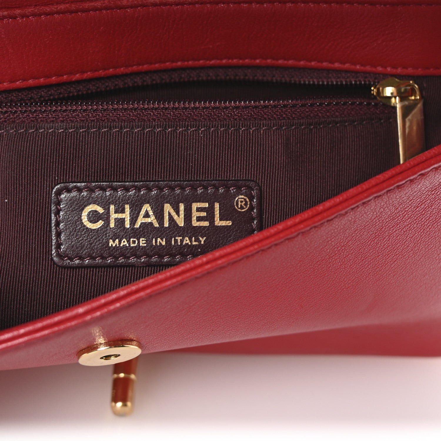 Chanel Sheepskin Quilted Medium Vintage Mademoiselle Flap Red 6 of 10