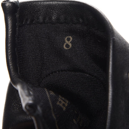 Hermes Lambskin Icone Gloves 8 Black 5 of 6