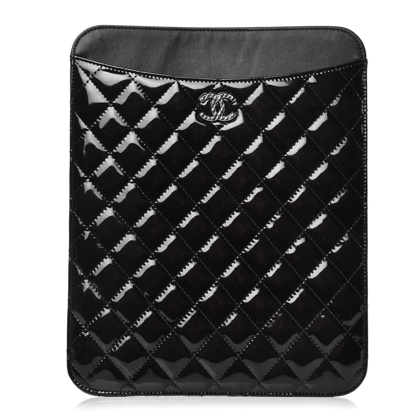 Patent Quilted Brilliant iPad Case Black